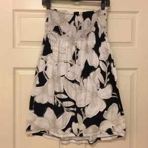 Floral Strapless Cotton Dress